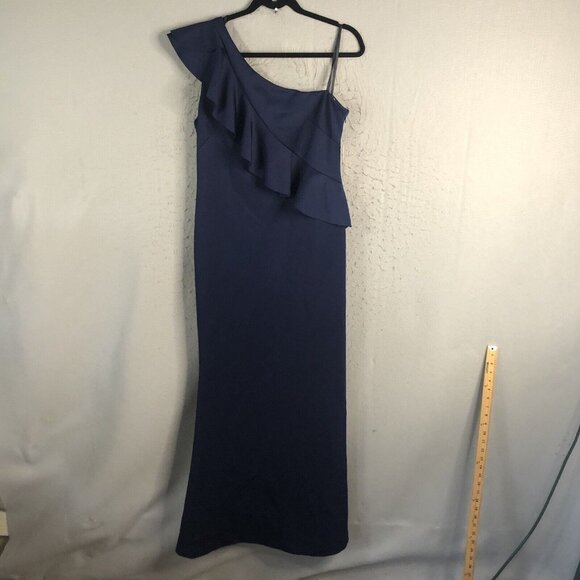 Jessica Howard Dresses & Skirts - Jessica Howard Formal Dress Womens 14 Navy Blue Maxi Even One Shoulder NEW